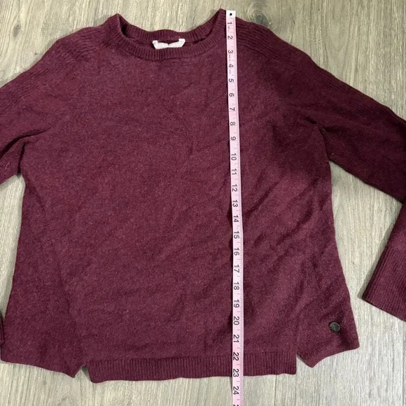 Royal Robbins Women’s Wool Blend Trim Fit Size Large Red Pullover Sweater Soft - Picture 7 of 14